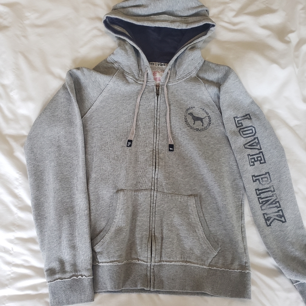 PINK Victoria Secret Dallas Cowboys Grey zip hoodie size large